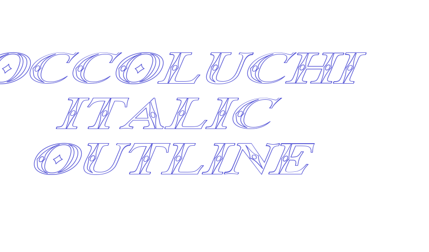 Occoluchi Italic Outline Font