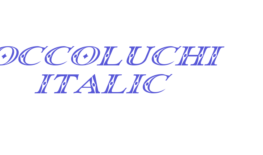 Occoluchi Italic Font