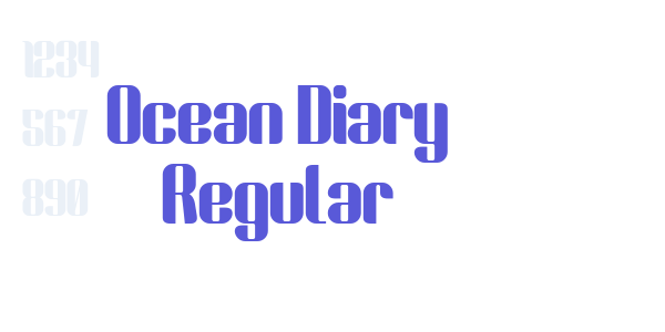 Ocean Diary Regular font free