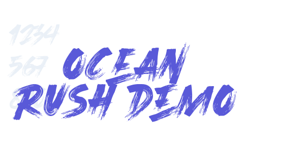 Ocean Rush DEMO font free