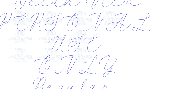 Ocean View PERSONAL USE ONLY Regular font free