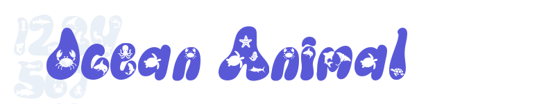 Ocean Animal-related font