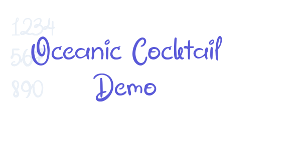 Oceanic Cocktail Demo font