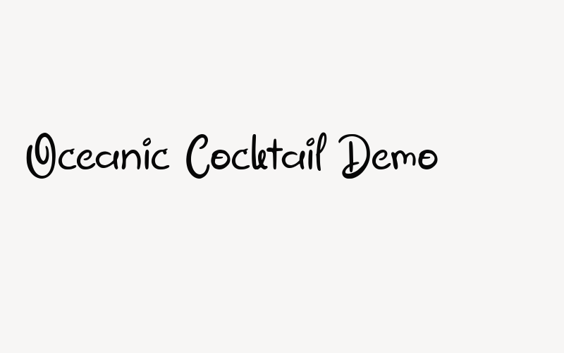 Oceanic Cocktail Demo Font