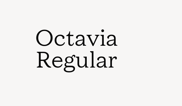 Octavia Regular Font