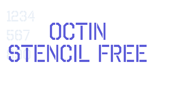 Octin Stencil Free font free