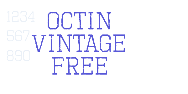 Octin Vintage Free font free