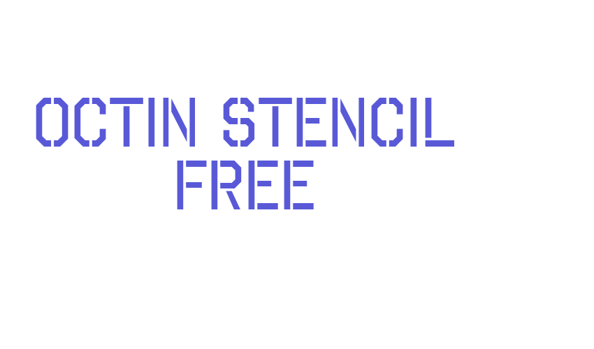 Octin Stencil Free Font