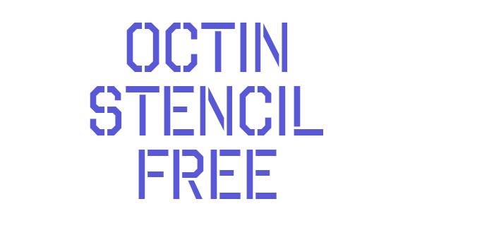 Octin Stencil Free Font