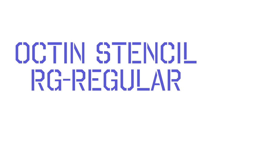 Octin Stencil Rg-Regular Font