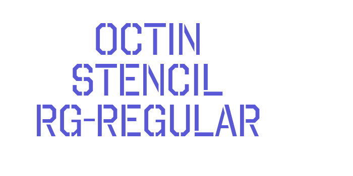 Octin Stencil Rg-Regular Font Download