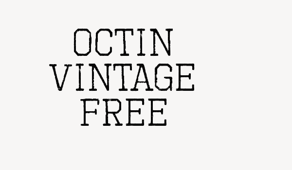 Octin Vintage Free Font