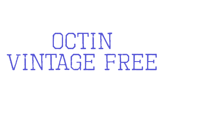 Octin Vintage Free Font Download