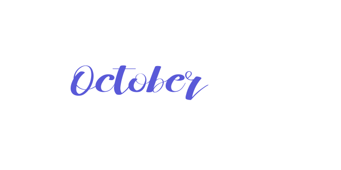 October Font Download