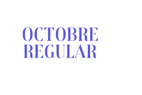 Octobre Regular Font