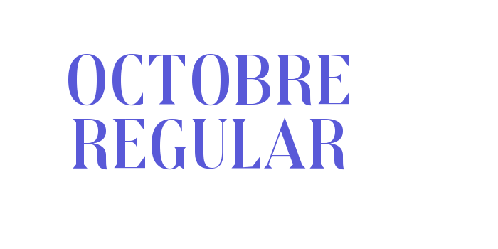 Octobre Regular Font