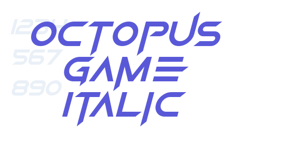 Octopus Game Italic font free