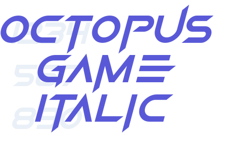 Octopus Game Italic Font