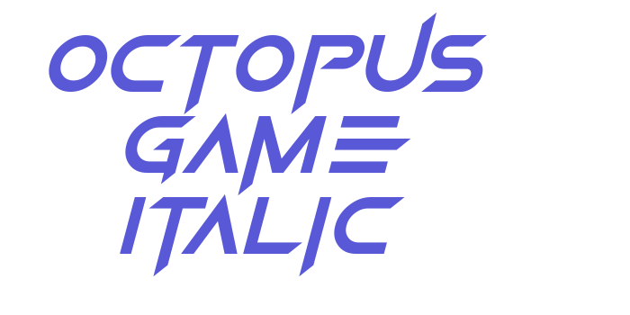 Octopus Game Italic Font