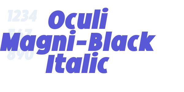 Oculi Magni-Black Italic font