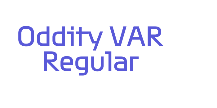 Oddity VAR Regular Font Download