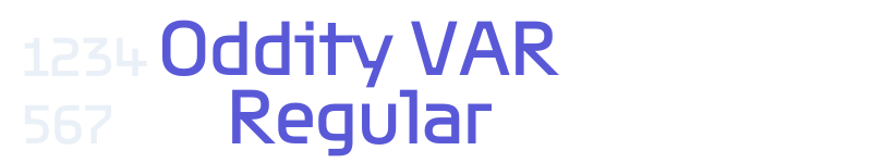 Oddity VAR Regular-related font