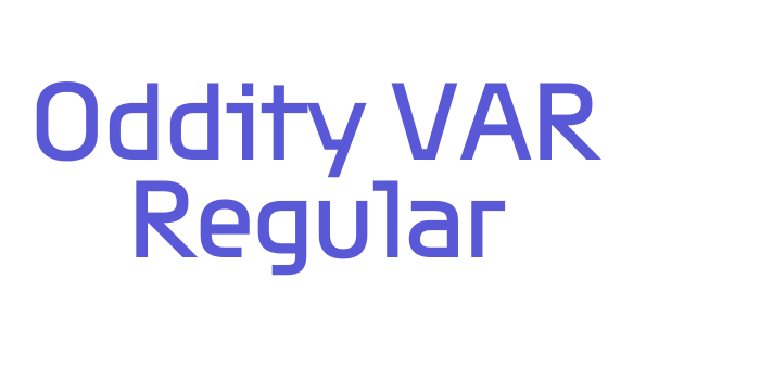 Oddity VAR Regular Font