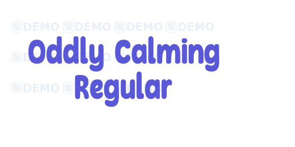 Oddly Calming Regular font