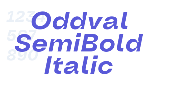 Oddval SemiBold Italic font free