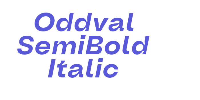 Oddval SemiBold Italic Font Download