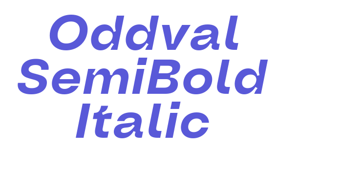 Oddval SemiBold Italic Font