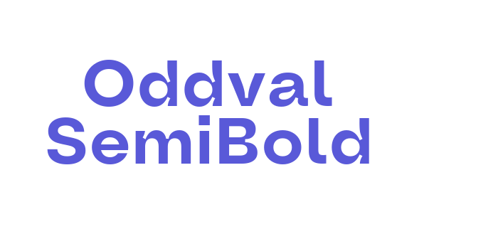 Oddval SemiBold Font Download