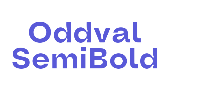 Oddval SemiBold Font