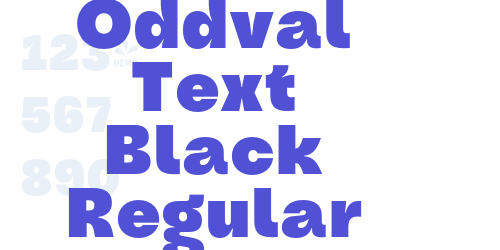 Oddval Text Black Regular