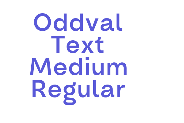 Oddval Text Medium Regular Font