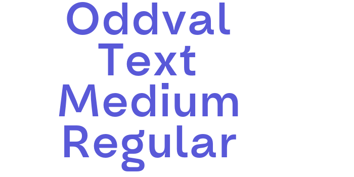 Download Oddval Text Medium Regular Font