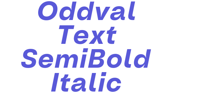 Oddval Text SemiBold Italic Font Download