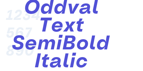 Oddval Text SemiBold Italic