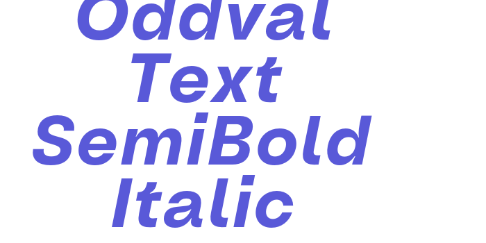 Oddval Text SemiBold Italic Font