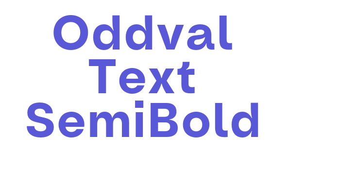 Oddval Text SemiBold Font