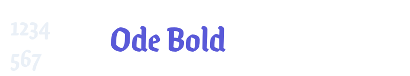 Ode Bold-related font