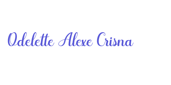 Odelette Alexe Crisna Font Download