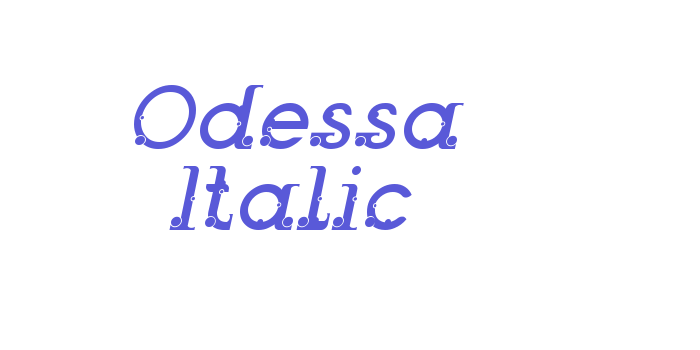 Odessa Italic Font Download