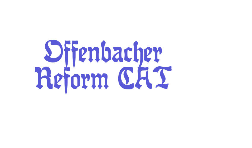 Offenbacher Reform CAT Font Download