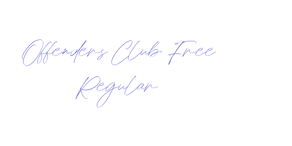 Offenders Club Free Regular font free