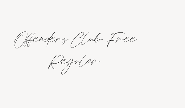 Offenders Club Free Regular Font