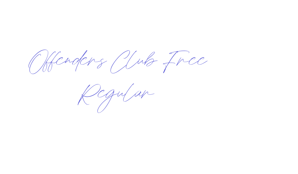 Offenders Club Free Regular-font-download