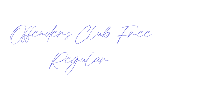 Offenders Club Free Regular Font