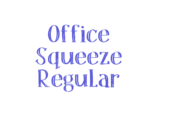 Office Squeeze Regular Font