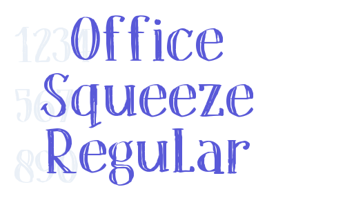 Office Squeeze Regular Font Download